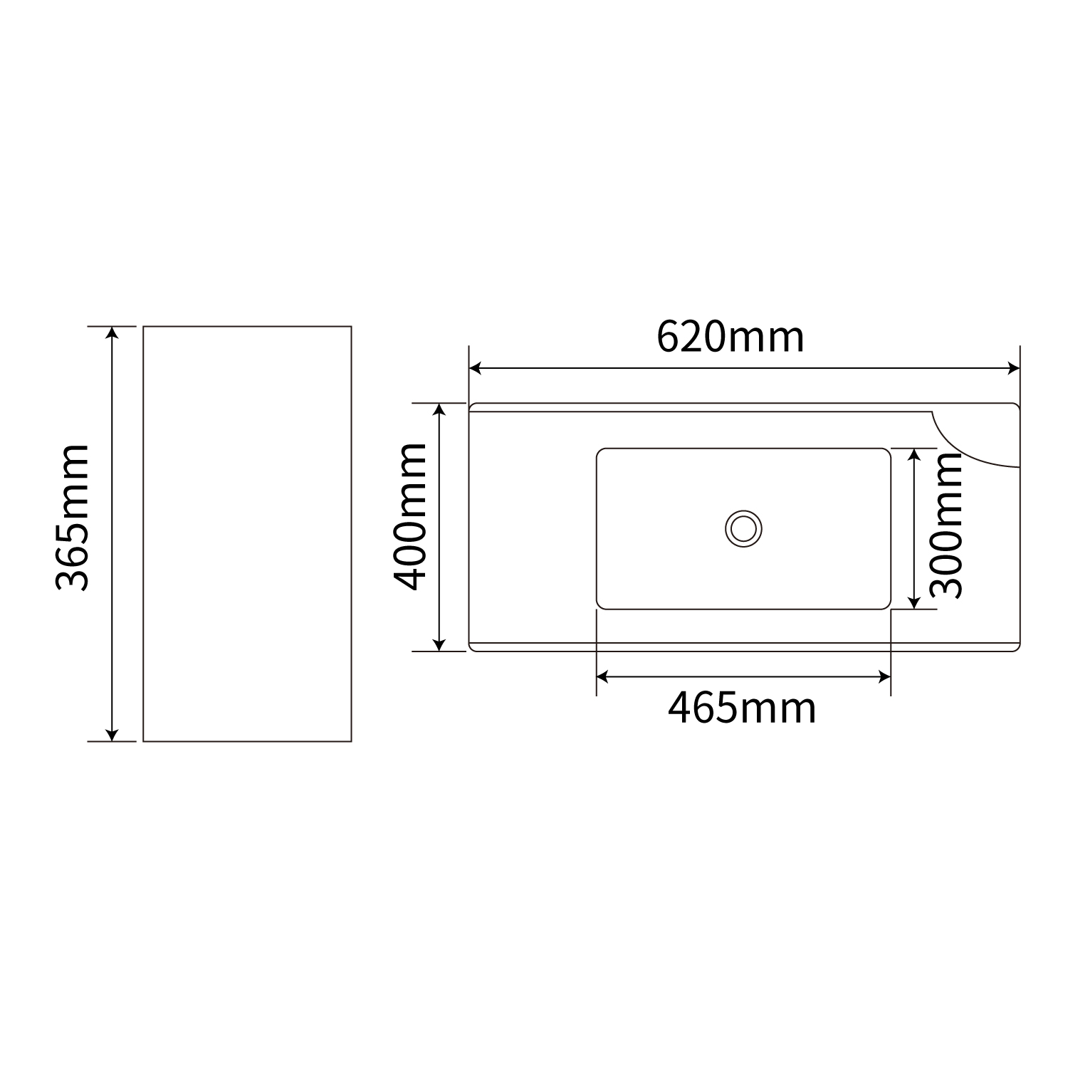dimension figure of children's wall mount sink wb-20121
